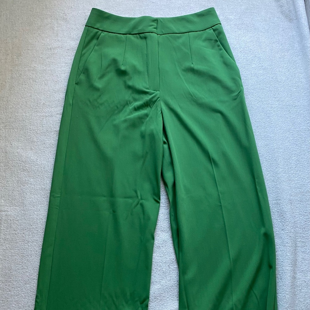 Dynamite Wide Straight Leg Pants in Kelly Green